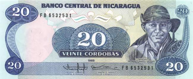 20 Cordobas 1985